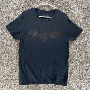 Batman Shirt Mens Medium Black DC Comics Short Sleeve Superhero Logo Casual Crew